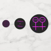 Lesbian Lovers Personalized Table Confetti (Voorkanten)