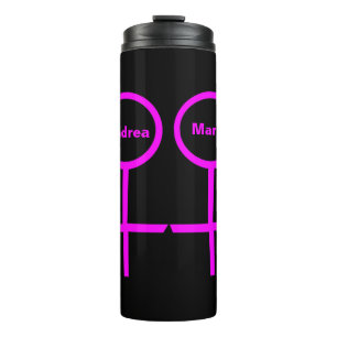 Lesbian Lovers Personalized Tumbler Thermosbeker