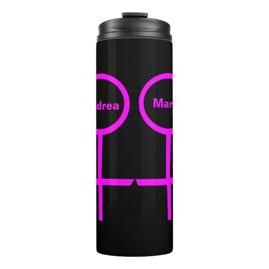 Lesbian Lovers Personalized Tumbler Thermosbeker (Voorkant)