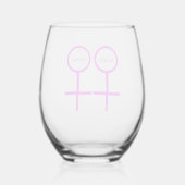 Lesbian Lovers Personalized Wijnglas Zonder Voet (Achterkant)