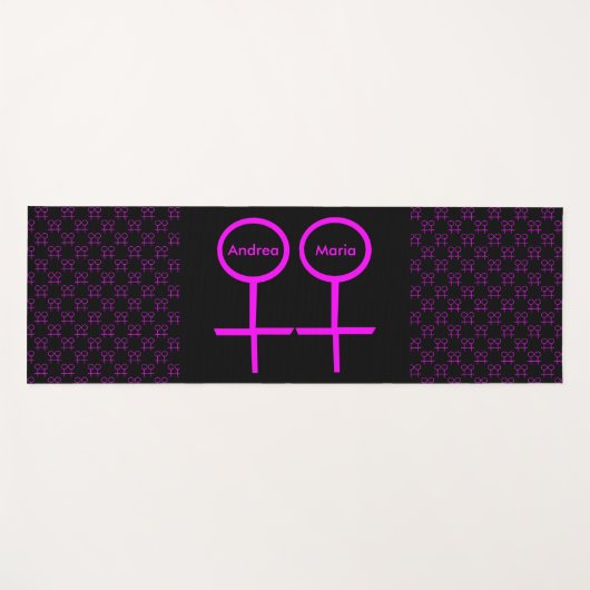 Lesbian Lovers Personalized Yoga Mat (Voorkant (horizontaal))