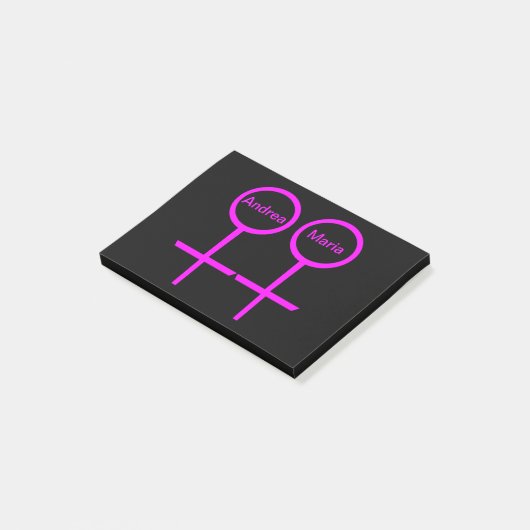 Lesbian Lovers Post it notes Pad (Schuin)