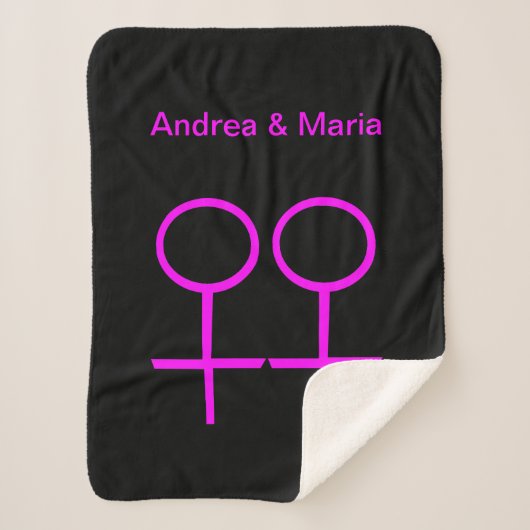 Lesbian Lovers Sherpa Blanket Deken (Voorkant)