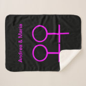 Lesbian Lovers Sherpa Blanket Deken (Voorkant (horizontaal))