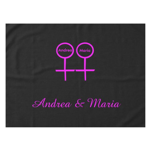 Lesbian Lovers Tablecloth Tafelkleed (Voorkant (Horizontaal))