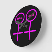 Lesbian Lovers Wall Clock Ronde Klok (Hoek)