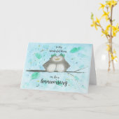 Lesbian Moms Parents Jubileum Cute Lovevogels Kaart (Gele Bloem)