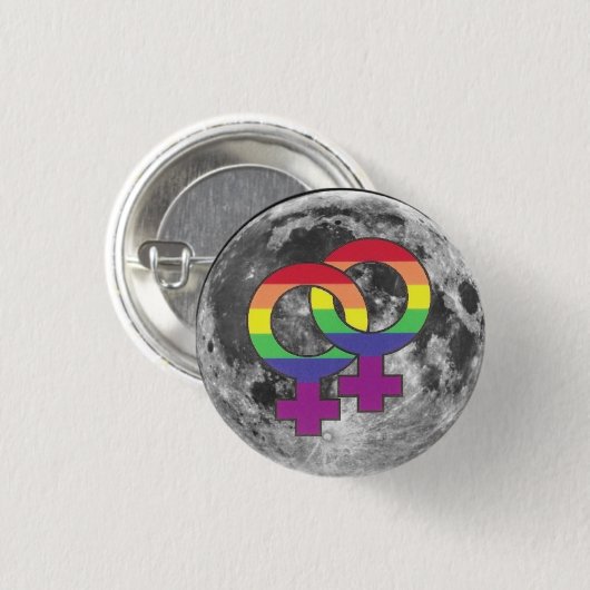 Lesbian Moon Pin Ronde Button 3,2 Cm (Voorkant /achterkant)