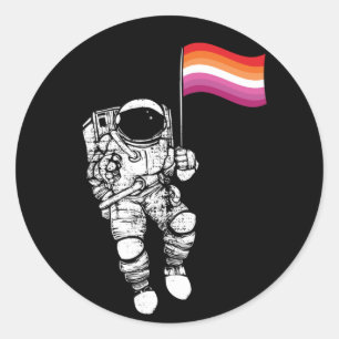 LESBIAN MOONWOMAN T-shirt Ronde Sticker