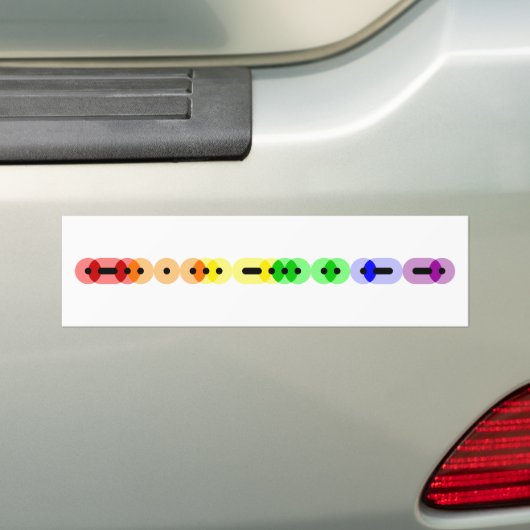 Lesbian Morse Code Bar Bumpersticker (Op auto)