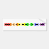 Lesbian Morse Code Bar Bumpersticker (Voorkant)
