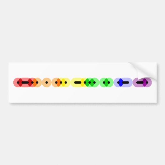 Lesbian Morse Code Bar Bumpersticker (Voorkant)