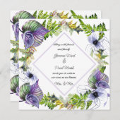 Lesbian Paars Clematis en Leaves (Voorkant / Achterkant)