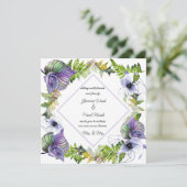 Lesbian Paars Clematis en Leaves (Staand voorkant)