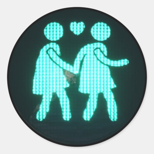 Lesbian Pedestrian Signal Sticker (Voorkant)