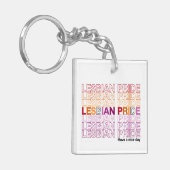 Lesbian Pride Acryl Sleutelhanger (Voorkant Links)