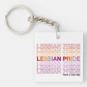 Lesbian Pride Acryl Sleutelhanger (Voorkant)