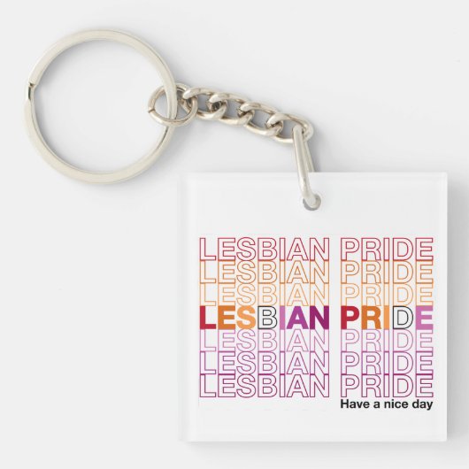 Lesbian Pride Acryl Sleutelhanger (Voorkant)