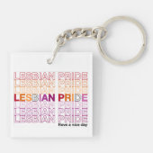 Lesbian Pride Acryl Sleutelhanger (Achterkant)