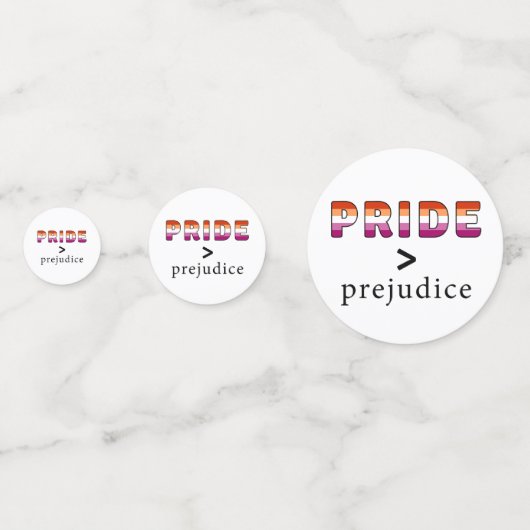 Lesbian Pride and Prejudice confetti (Voorkanten)