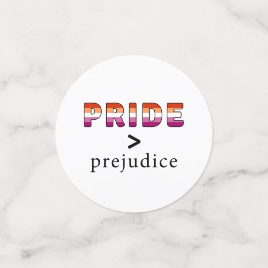Lesbian Pride and Prejudice confetti (Kleine voorkant)