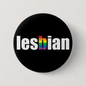 Lesbian Pride Black Button (Voorkant)