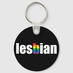 Lesbian Pride Black Sleutelhanger