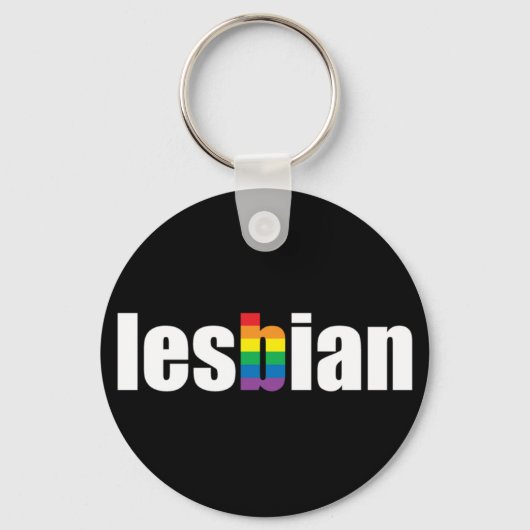 Lesbian Pride Black Sleutelhanger (Voorkant)