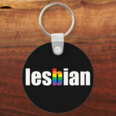 Lesbian Pride Black Sleutelhanger (Voorkant)