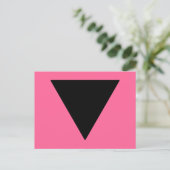 Lesbian Pride Black Triangle Briefkaart (Staand voorkant)