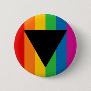 Lesbian Pride Black Triangle Ronde Button 5,7 Cm