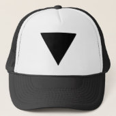 Lesbian Pride Black Triangle Trucker Pet (Voorkant)