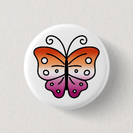 Lesbian Pride Butterfly Pin Badge Ronde Button 3,2 Cm