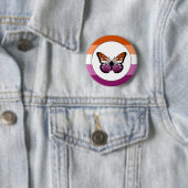 Lesbian Pride Butterfly Pin Ronde Button 5,7 Cm (In situ)