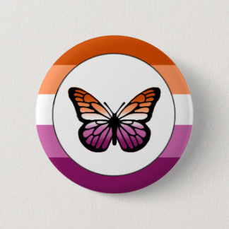 Lesbian Pride Butterfly Pin Ronde Button 5,7 Cm