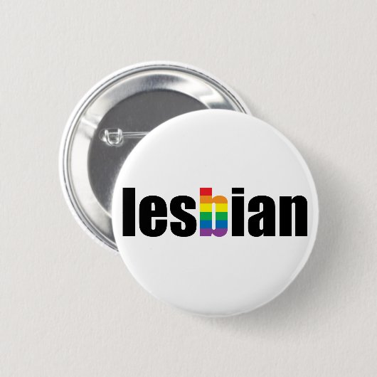 Lesbian Pride Button (Voorkant /achterkant)