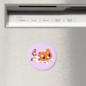 Lesbian Pride Cat Magnet (Insitu (Vaatwasser))