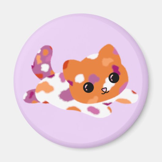 Lesbian Pride Cat Magnet (Voorkant)