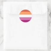 Lesbian Pride Circle Sticker (Oranje/Roze) (Tas)