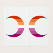 Lesbian Pride Crescent Moons Greeting Card Visitekaartje (Buitenkant ongevouwen)