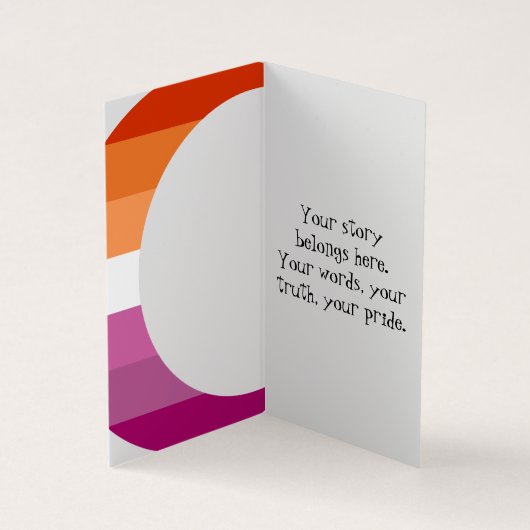 Lesbian Pride Crescent Moons Greeting Card Visitekaartje (Binnen)
