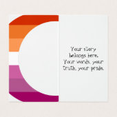 Lesbian Pride Crescent Moons Greeting Card Visitekaartje (Binnenkant ongevouwen)