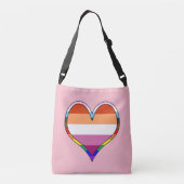 Lesbian Pride Crossbody Bag Tas (Achterkant)