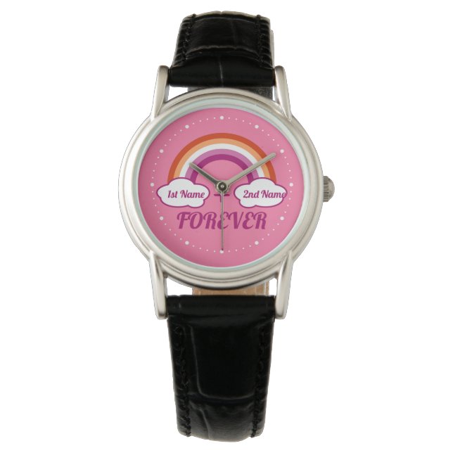 Lesbian pride Design/a koppel gift Horloge (Voorkant)