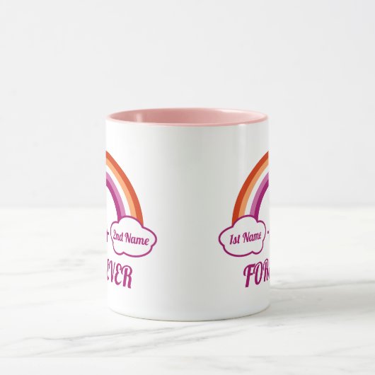 Lesbian pride Design/a koppel Mok (Midden)