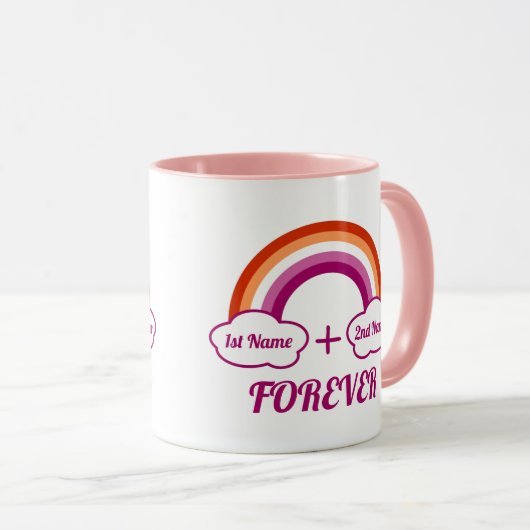 Lesbian pride Design/a koppel Mok (Voorkant rechts)