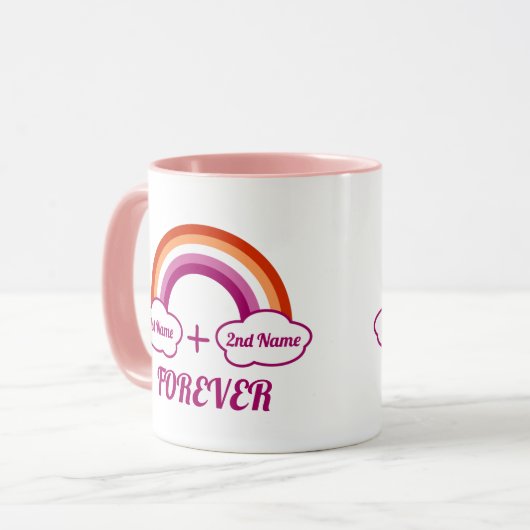 Lesbian pride Design/a koppel Mok (Voorkant links)