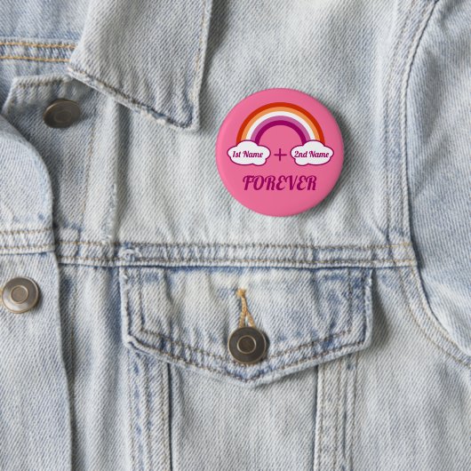 Lesbian pride Design/a koppel Ronde Button 5,7 Cm (In situ)