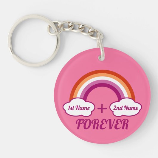 Lesbian pride Design/a koppel Sleutelhanger (Voorkant)