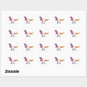LESBIAN PRIDE DINOSAUR T-shirt Ronde Sticker (Vel)